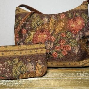 Vintage Bueno Tapestry Carpet Bag Y2K Mary Poppins Autumn Grannycore Cottage